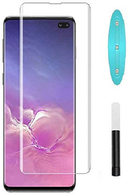 aplexx Edge To Edge Tempered Glass for Samsung Galaxy S10 Plus, Samsung Galaxy S10+, | Primium Quality Curved UV Glass(Pack of 1)