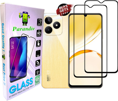 PARANDIV Edge To Edge Tempered Glass for Buy 1 Get 1 Free Branded High Quality, Realme Narzo N53(Pack of 2)