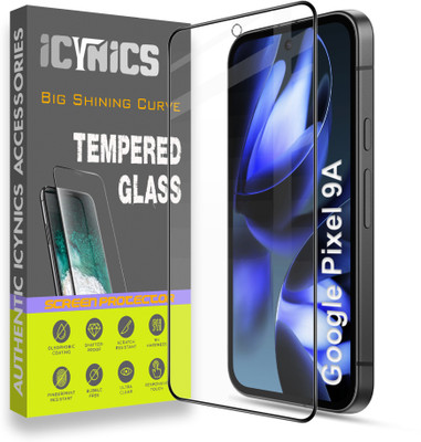 ICYNICS Edge To Edge Tempered Glass for Google Pixel 9A 5G, Anti-Fingerprint, Waterproof, Oil-resistant, Bubble-Free, Anti-Static, Scratch Resistant Full Coverage with Wooden box to ensure safety(Pack of 1)