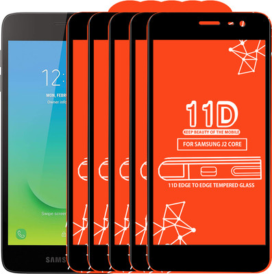 Roxel Edge To Edge Tempered Glass for Samsung Galaxy J2 Core(Pack of 5)