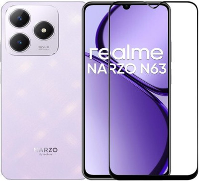FLEETIA Edge To Edge Tempered Glass for Realme Narzo N63, REALME NARZO N63, Narzo N63(Pack of 1)