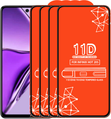Qyist Edge To Edge Tempered Glass for Infinix Hot 20S(Pack of 4)