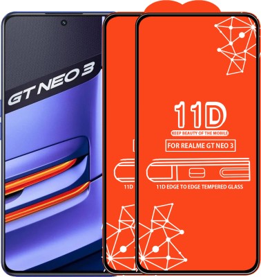 Roxel Edge To Edge Tempered Glass for Realme Gt Neo 3(Pack of 2)