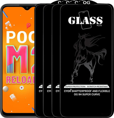 CYOR Edge To Edge Tempered Glass for REDMI POCO M2(Pack of 4)