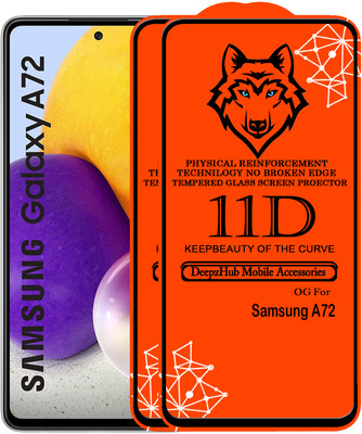 CRodible Edge To Edge Tempered Glass for Samsung Galaxy A72(Pack of 2)