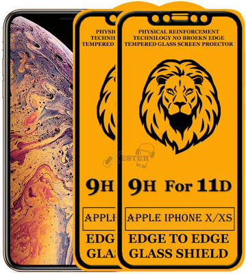 Xester Edge To Edge Tempered Glass for Apple iPhone X(Pack of 2)