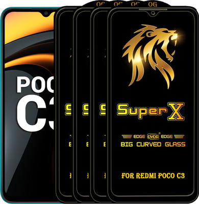PFOAM Edge To Edge Tempered Glass for POCO C3(Pack of 4)