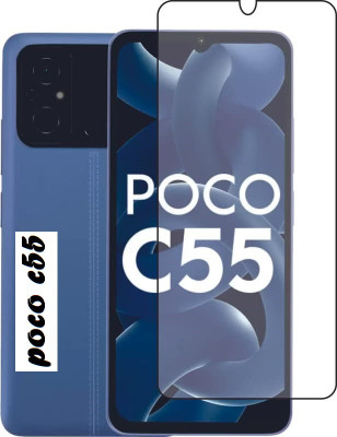 Caseline Edge To Edge Tempered Glass for POCO C55, mi 12C,Redmi 12C, REDMI 10C, REDMI 10, REDMI 10 POWER(Pack of 1)