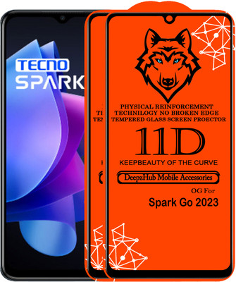 DeepzHub Edge To Edge Tempered Glass for Tecno Spark Go 2023(Pack of 2)