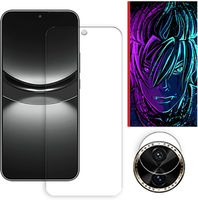 ARBAN Edge To Edge Tempered Glass for Huawei nova 12 5G Tempered Glass Screen Protector | Anti-Scratch | Edge to Edge Full Coverage | 9H Hardness (1 FRONT SCREEN GUARD + 1 CAMERA LENS PROTECTOR + 1 FREE BACK EMBOSSED SKIN002)(Pack of 1)