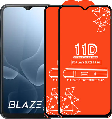 Roxel Edge To Edge Tempered Glass for Lava Blaze 2 Pro(Pack of 2)