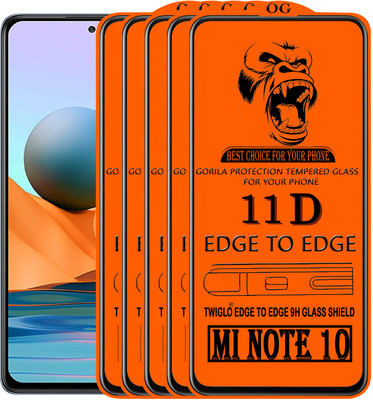 TWIGLO Edge To Edge Tempered Glass for REDMI NOTE 10(Pack of 5)