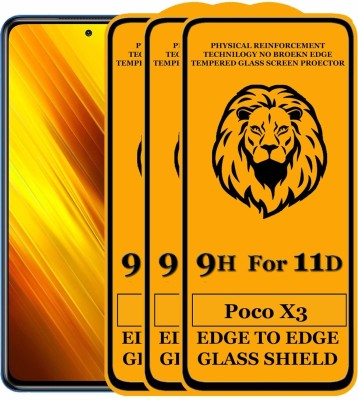 Xester Edge To Edge Tempered Glass for POCO X3(Pack of 3)