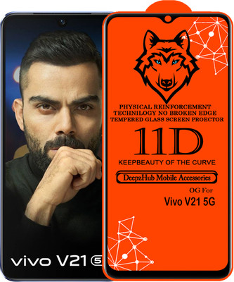 DeepzHub Edge To Edge Tempered Glass for Vivo V21 5G(Pack of 1)