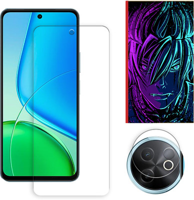 SOMTONE Edge To Edge Tempered Glass for vivo Y39 5G Tempered Glass Screen Protector | Anti-Scratch | Edge to Edge Full Coverage | 9H Hardness (1 FRONT SCREEN GUARD + 1 CAMERA LENS PROTECTOR + 1 FREE BACK EMBOSSED SKIN002)(Pack of 1)