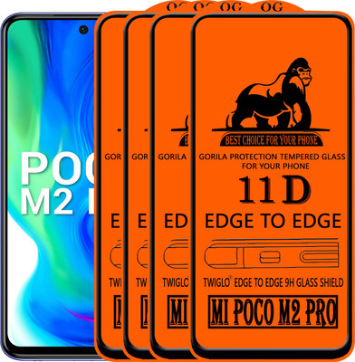 TWIGLO Edge To Edge Tempered Glass for REDMI POCO M2 PRO(Pack of 4)