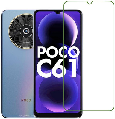 MobieGenie Edge To Edge Tempered Glass for POCO C61(Pack of 1)