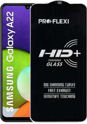 SM Styles Edge To Edge Tempered Glass for Samsung Galaxy A22 4g/Samsung A22 4G(Pack of 1)