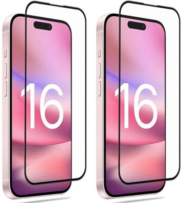 WHITBULL Edge To Edge Tempered Glass for Apple iPhone 16 Plus (6.7)(Pack of 2)