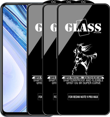 Qyist Edge To Edge Tempered Glass for REDMI NOTE 9 PRO MAX(Pack of 3)