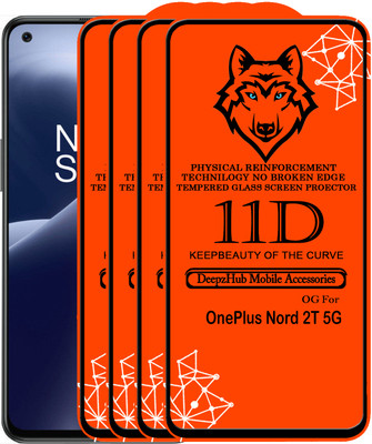 DeepzHub Edge To Edge Tempered Glass for OnePlus Nord 2T 5G(Pack of 4)