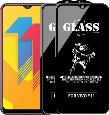 Qyist Edge To Edge Tempered Glass for VIVO Y11(Pack of 2)