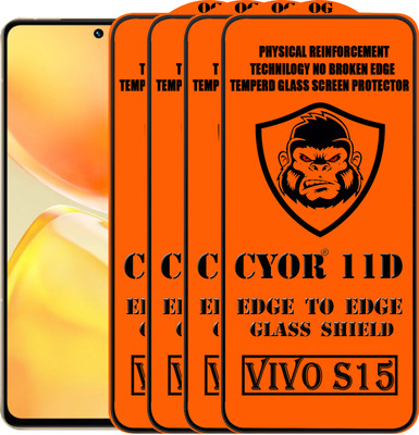 CYOR Edge To Edge Tempered Glass for VIVO S15(Pack of 4)