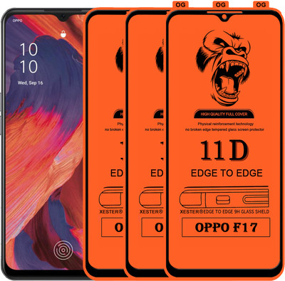 PFOAM Edge To Edge Tempered Glass for OPPO F17(Pack of 3)