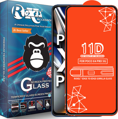 Roxel Edge To Edge Tempered Glass for Poco X4 Pro 5G(Pack of 1)