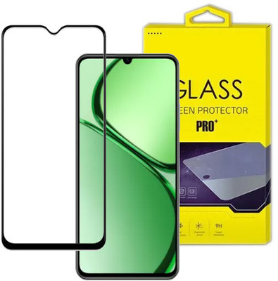 HOBBYTRONICS Edge To Edge Tempered Glass for Realme C63(Pack of 1)