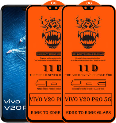 Forego Edge To Edge Tempered Glass for Vivo V20 Pro 5G(Pack of 2)