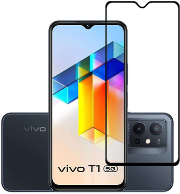 HIE POWER Edge To Edge Tempered Glass for Vivo T1 5G [9H-Hardness-Quality](Pack of 1)