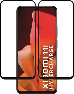 M A ZONE Edge To Edge Tempered Glass for REDMI 11 i HYPER CHARGE(Pack of 2)