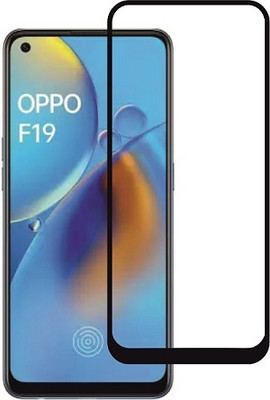M A ZONE Edge To Edge Tempered Glass for OPPO F19(Pack of 1)