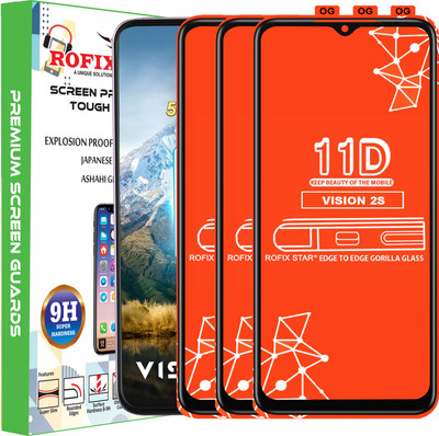 Rofix star Edge To Edge Tempered Glass for ITEL VISION 2S(Pack of 3)