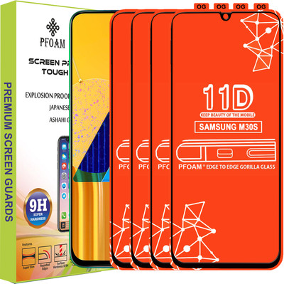 PFOAM Edge To Edge Tempered Glass for SAMSUNG GALAXY M30S(Pack of 4)