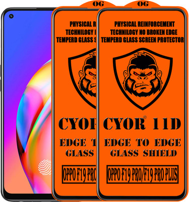 CYOR Edge To Edge Tempered Glass for OPPO F19 PRO PLUS 5G(Pack of 2)