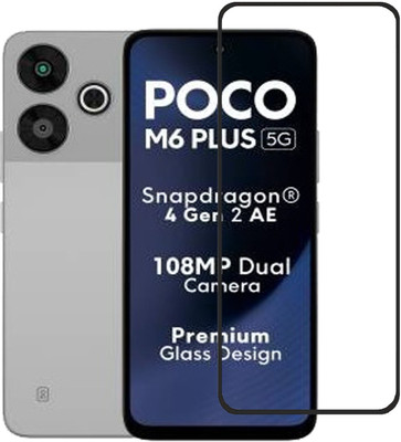 BRENZZ Edge To Edge Tempered Glass for POCO M6 Plus 5G(Pack of 1)