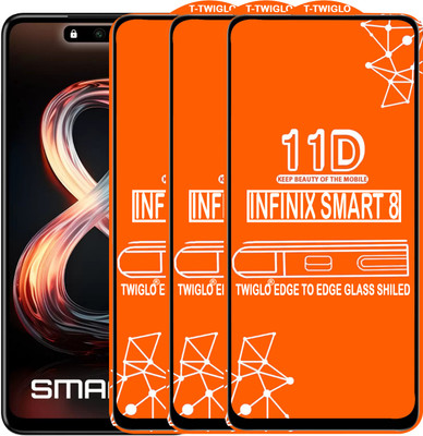 Flipkart SmartBuy Edge To Edge Tempered Glass for INFINIX SMART 8(Pack of 3)