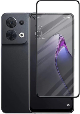 NaturalBuy Edge To Edge Tempered Glass for Oppo Reno 8 5G-The tempered glass provides edge-to-edge, full screen coverage to protect your phone from scratches and drops,Top Notch Edge to Edge Full Screen Coverage [Anti-Scratch] [9H Gorilla] [Free Cleaning Kit Included](Pack of 1)