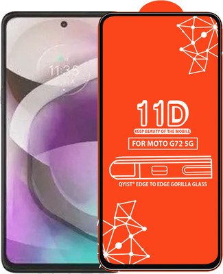 Qyist Edge To Edge Tempered Glass for Moto G72 5G(Pack of 1)