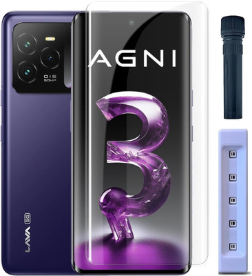OneTech Edge To Edge Tempered Glass for Lava Agni 3 5G 9H Hardness, Advanced UV HD+ Screen Protector(Pack of 1) OneTech Edge To Edge Tempered Glass for Lava Agni 3 5G 9H Hardness, Advanced UV HD+ Screen Protector(Pack of 1)