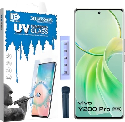 KadWaniya Edge To Edge Tempered Glass for Vivo Y200 Pro 5G, VIVO Y200 PRO 5G, Meibo Series 3D Curved (30 Seconds Quick Paste) High Quality UV Liquide Glue Glass with Easy Installation Kit-0986(Pack of 1)