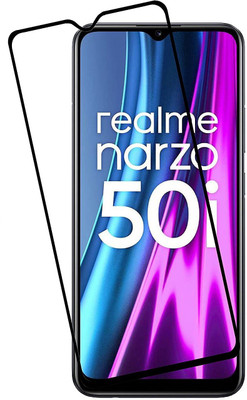 O2MG Edge To Edge Tempered Glass for realme Narzo 50i(Pack of 1)