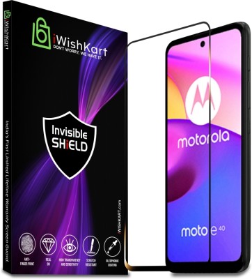 iWishKart Edge To Edge Tempered Glass for MOTOROLA e40, Moto e40 5G, MOTOROLA Moto e30, e 40 / e 30, military grade gorilla glass(Pack of 1)