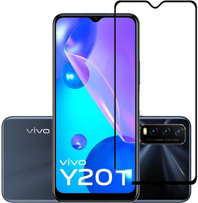 Evett Edge To Edge Tempered Glass for Vivo Y20t Premium High Quality(Pack of 1)
