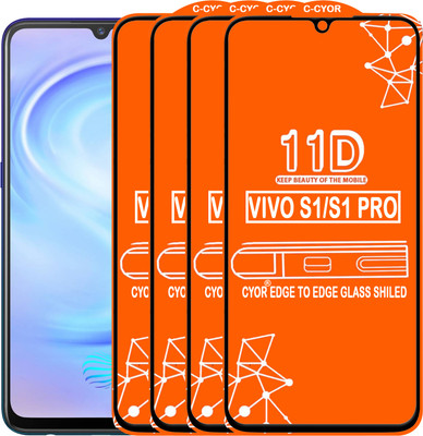 CYOR Edge To Edge Tempered Glass for VIVO S1 PRO(Pack of 4)
