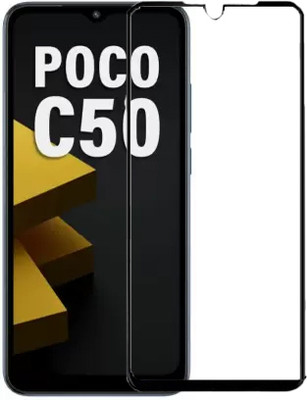 S-Softline Edge To Edge Tempered Glass for POCO C50, Full HD Quality Edge to Edge Coverage(Pack of 1)