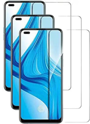 YuviKrissh Edge To Edge Tempered Glass for OPPO F17 PRO(Pack of 3)