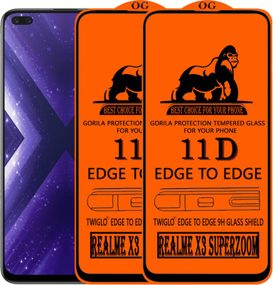 TWIGLO Edge To Edge Tempered Glass for REALME X3 SUPERZOOM(Pack of 2)